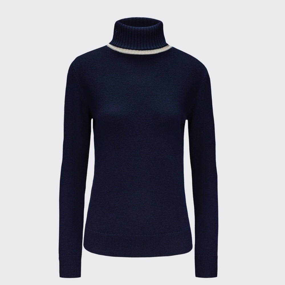 Perfect Moment merino wool sweater sz L in navy excelent condition